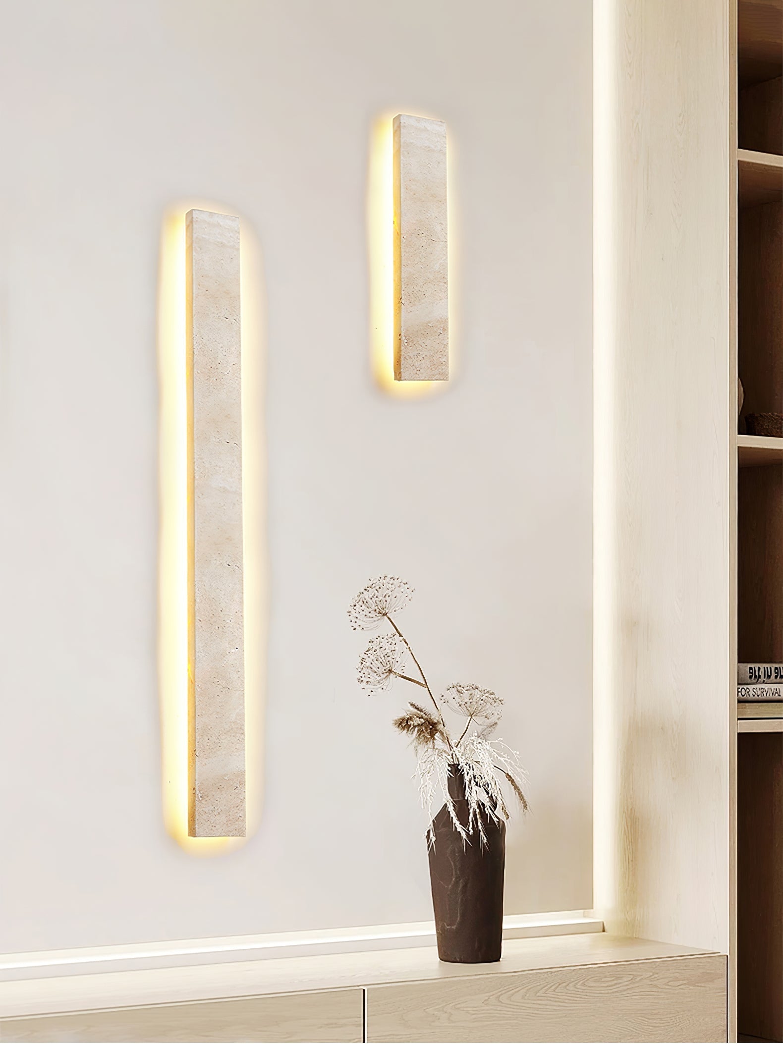 Solis Stone Wall Light, Hardwired Wall Sconce, detail 9