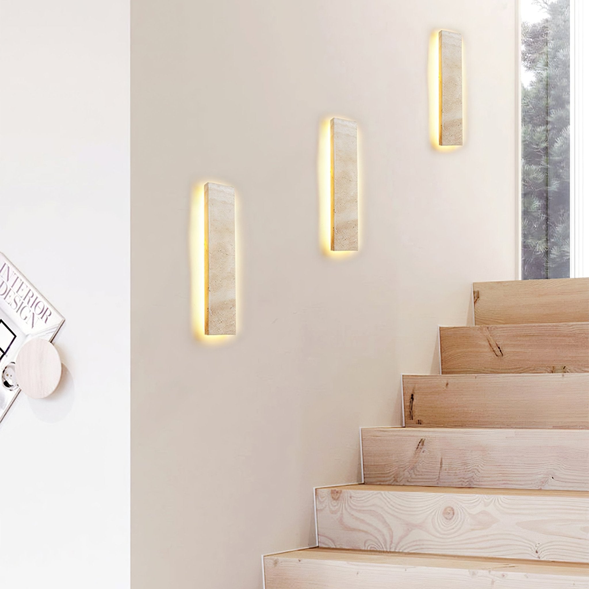Solis Stone Wall Light, Hardwired Wall Sconce, detail 11