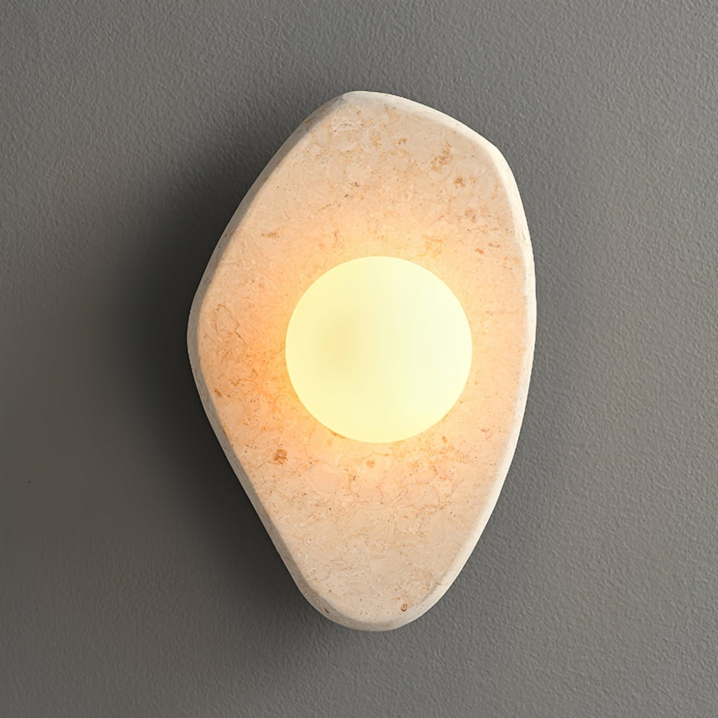 Soluna Stone Wall Light, Hardwired Wall Sconce, detail 11