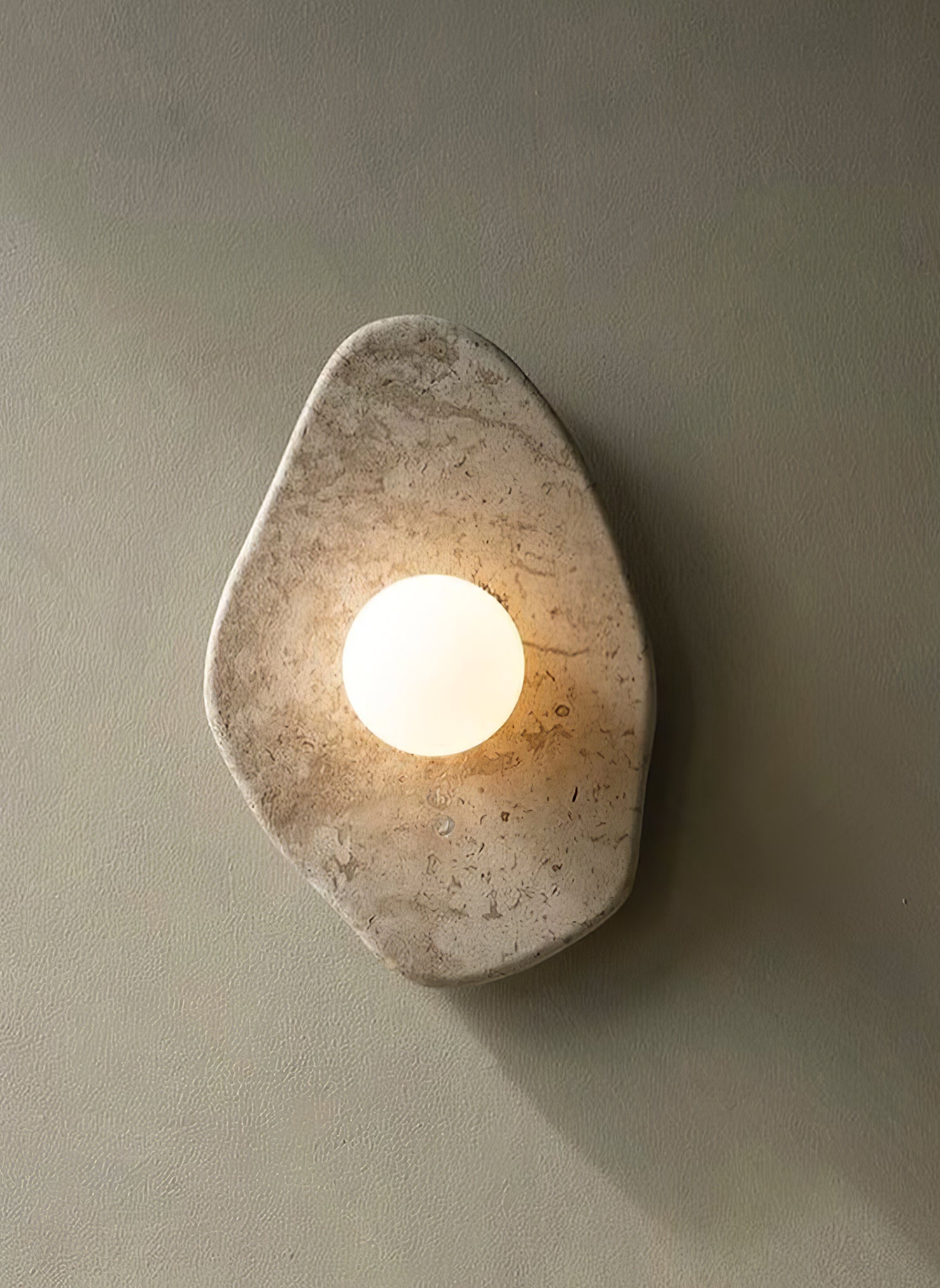 Soluna Stone Wall Light, Hardwired Wall Sconce, detail 14