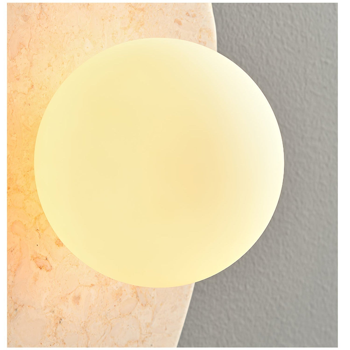 Soluna Stone Wall Light, Hardwired Wall Sconce, detail 4