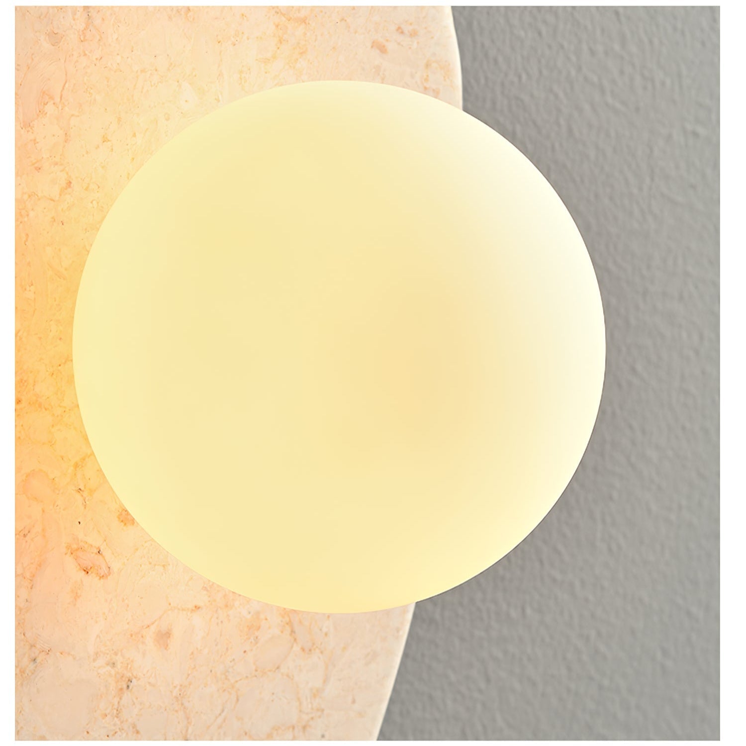 Soluna Stone Wall Light, Hardwired Wall Sconce, detail 4