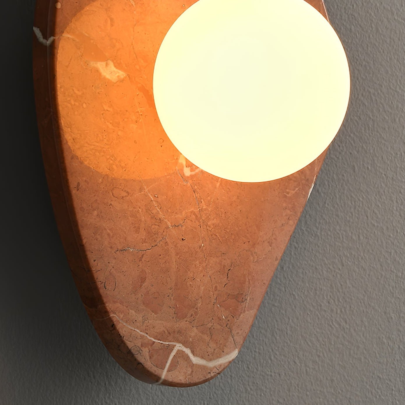 Soluna Stone Wall Light, Hardwired Wall Sconce, detail 9