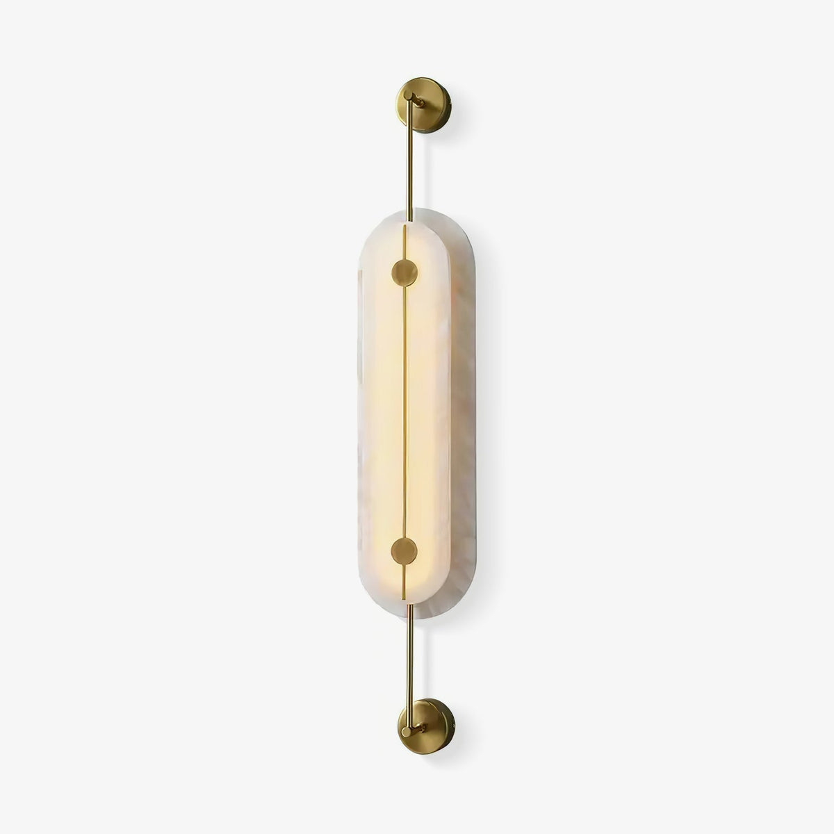Solvane Alabaster Wall Light - Dia 18cm x H 80cm Metal, Hardwired Wall Sconce, detail 6