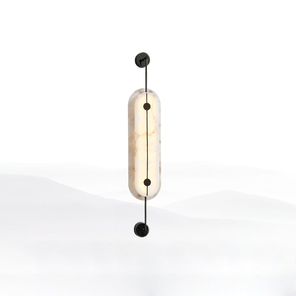 Solvane Alabaster Wall Light - Dia 18cm x H 80cm Metal, Hardwired Wall Sconce, detail 18