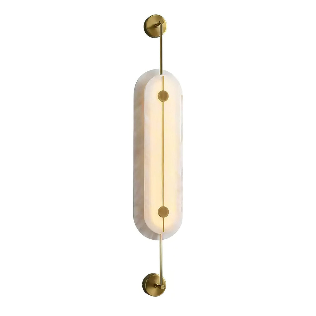 Solvane Alabaster Wall Light - Dia 18cm x H 80cm Metal, Hardwired Wall Sconce, detail 8