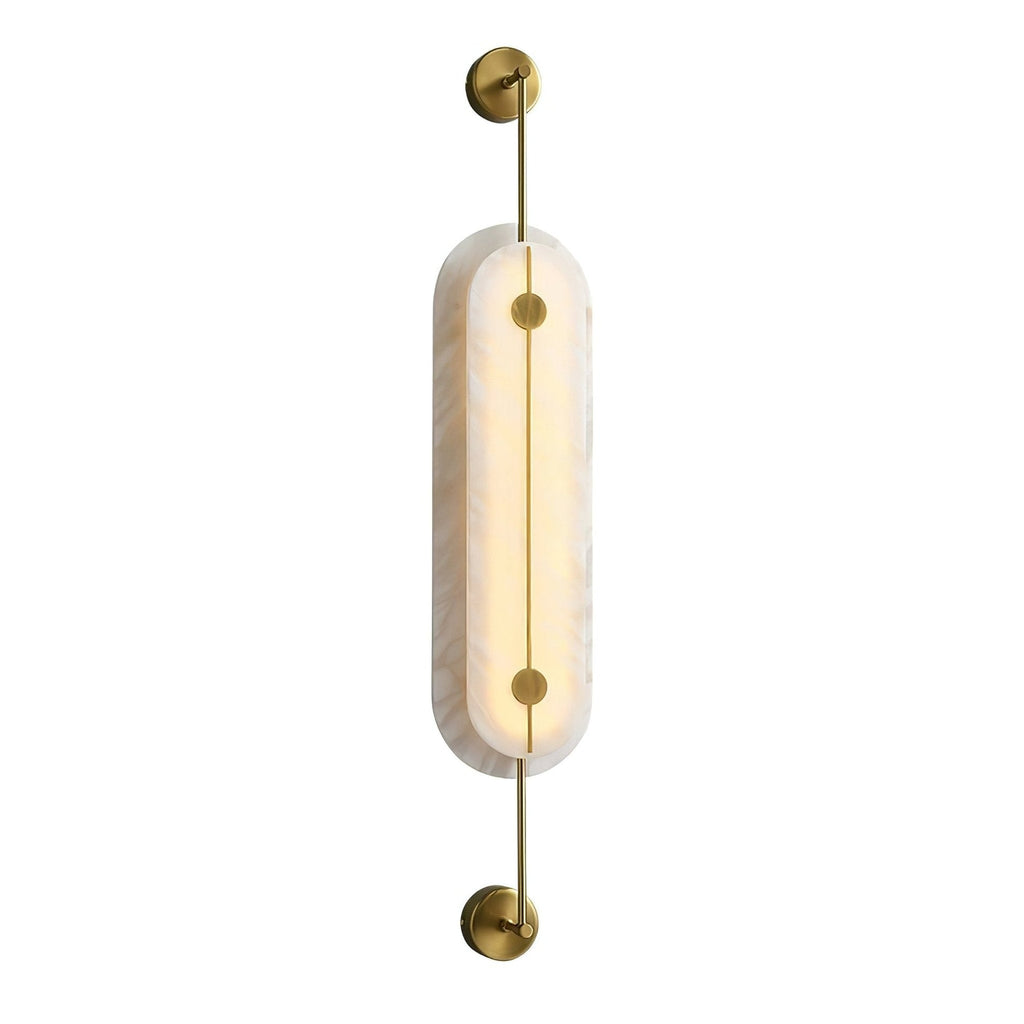 Solvane Alabaster Wall Light - Dia 18cm x H 80cm Metal, Hardwired Wall Sconce, detail 10