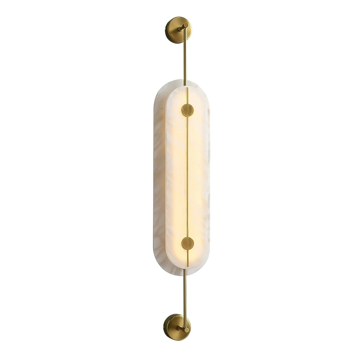 Solvane Alabaster Wall Light - Dia 18cm x H 80cm Metal, Hardwired Wall Sconce, detail 10