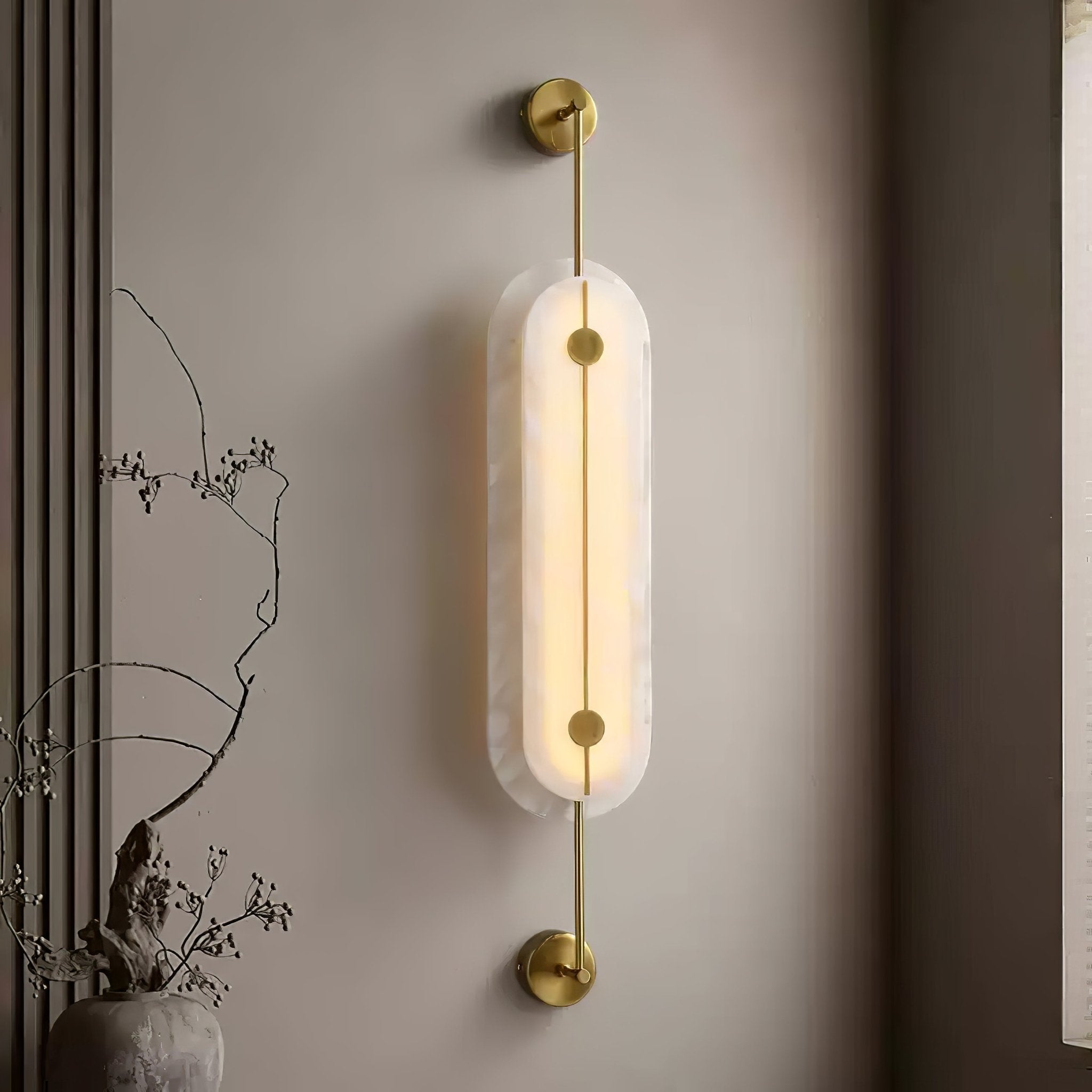 Solvane Alabaster Wall Light - Wall Lamp, Hardwired Wall Sconce, detail 6