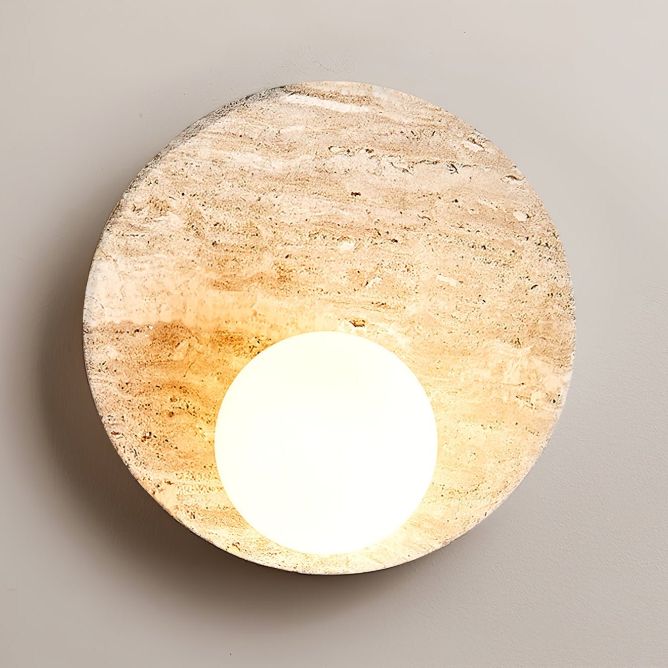 Sorella Travertine Wall Light, Hardwired Wall Sconce, detail 11
