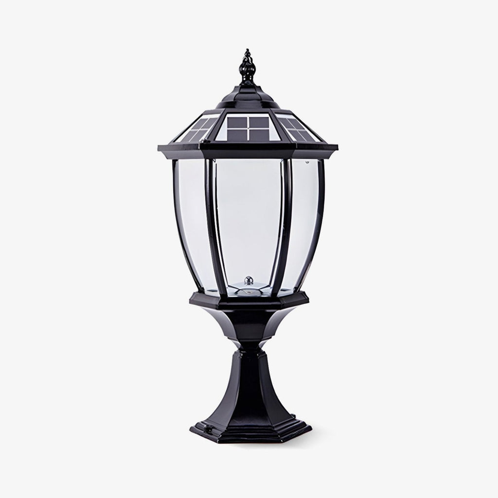 Soren Solar Lantern Garden Light Exterior Lamp, Outdoor Wall Light, Aluminum, L 24cm x W 24cm x H 52cm