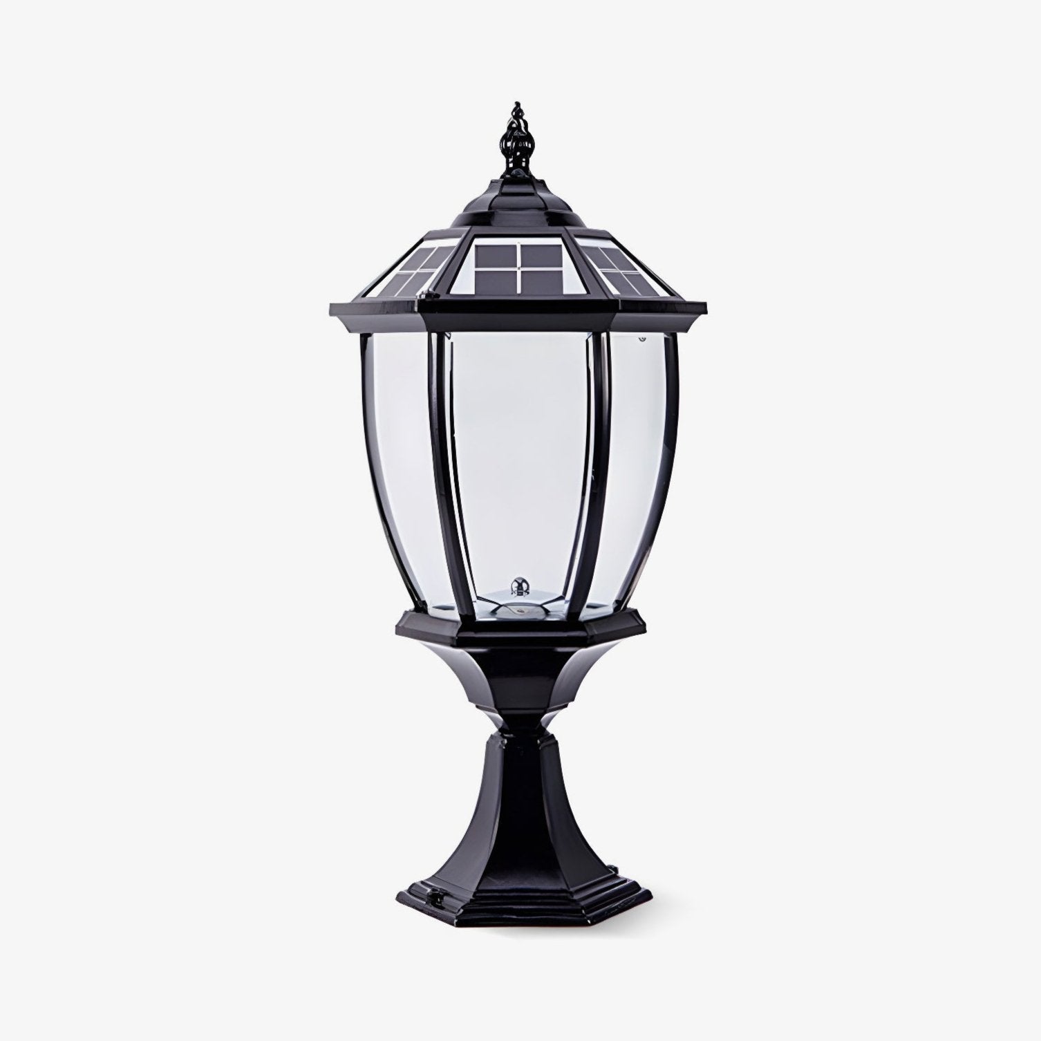 Soren Solar Lantern Garden Light Exterior Lamp, Outdoor Wall Light, Aluminum, L 24cm x W 24cm x H 52cm