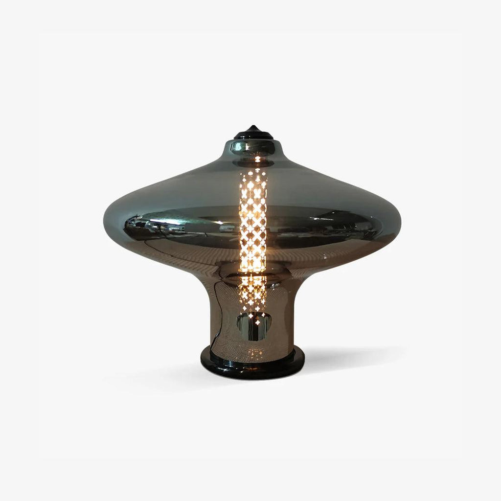 Space Age Table Light, Bedside Table Lamp, Metal, ∅ 15.7″ x H 13.2″