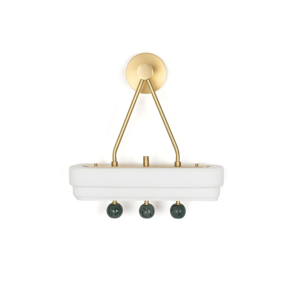 Spate Wall Light, Hardwired Wall Sconce, Brass, Dia 40cm x H 40cm
