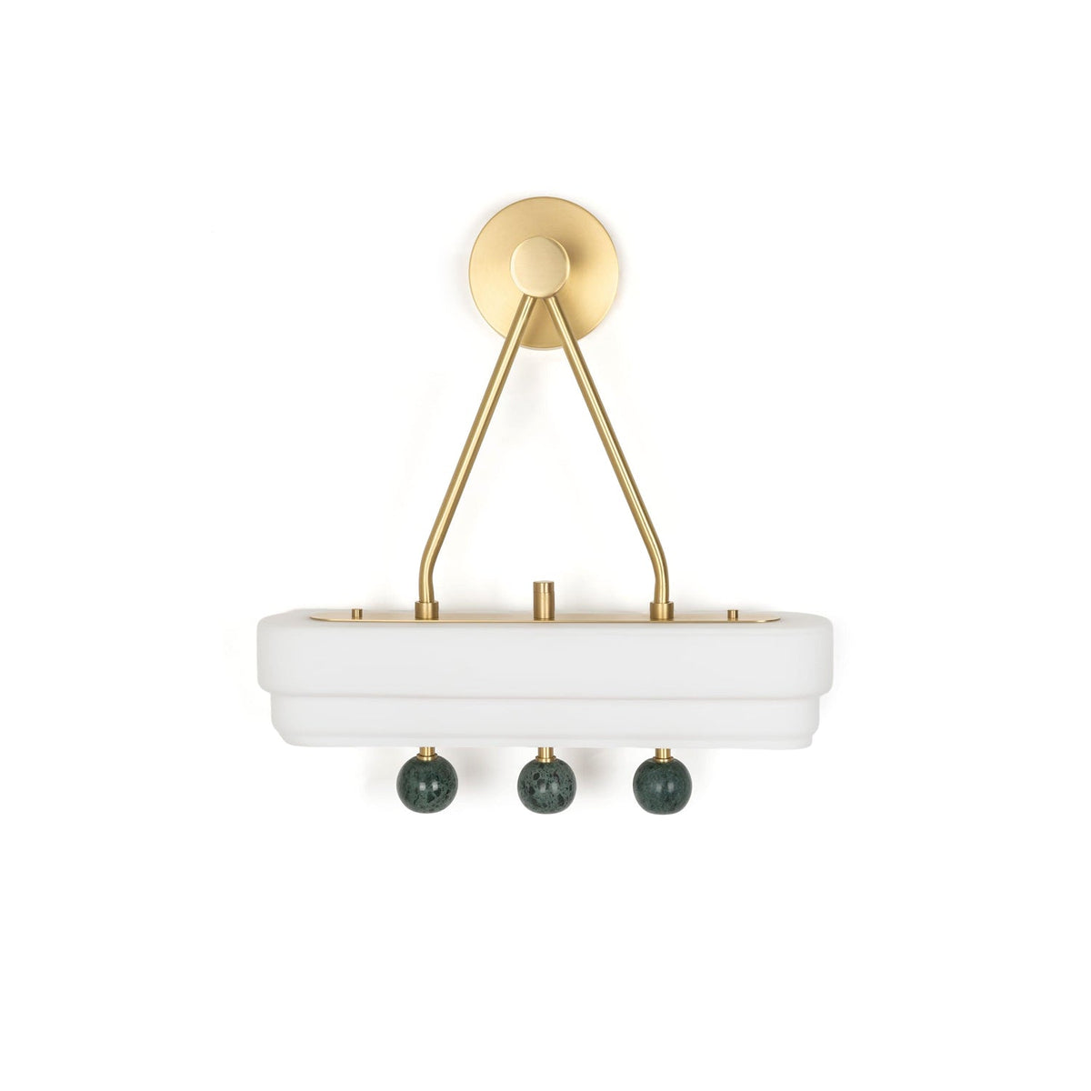 Spate Wall Light, Hardwired Wall Sconce, Brass, Dia 40cm x H 40cm