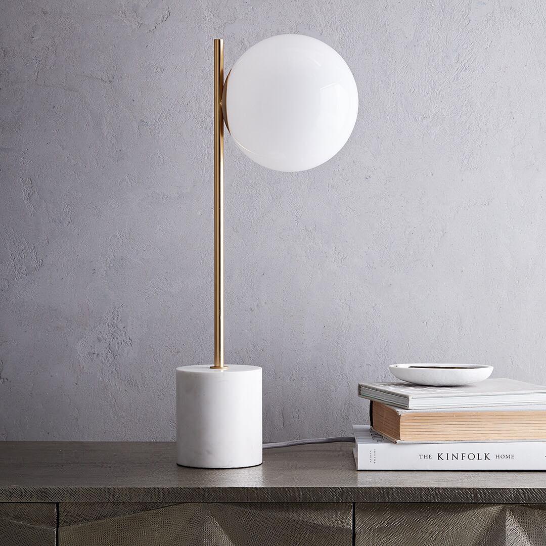 Sphere & Stem Table Light, Bedside Table Lamp, detail 3