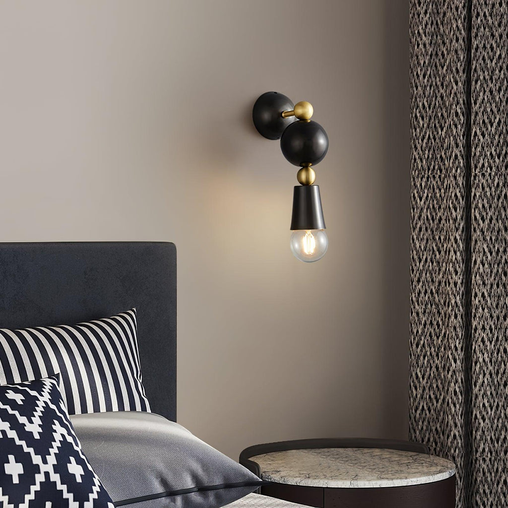 Spindle Wall Light 3.9", Bedroom Wall Sconce, detail 2