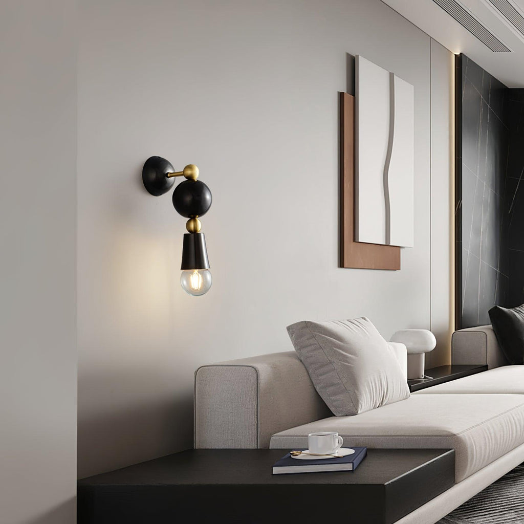 Spindle Wall Light 3.9", Bedroom Wall Sconce, detail 4