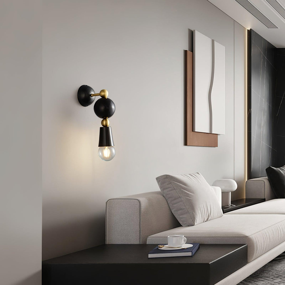 Spindle Wall Light 3.9", Bedroom Wall Sconce, detail 4