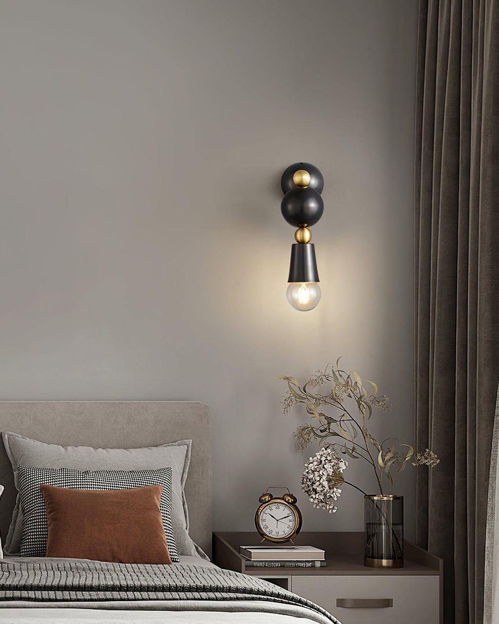 Spindle Wall Light 3.9", Bedroom Wall Sconce, detail 6