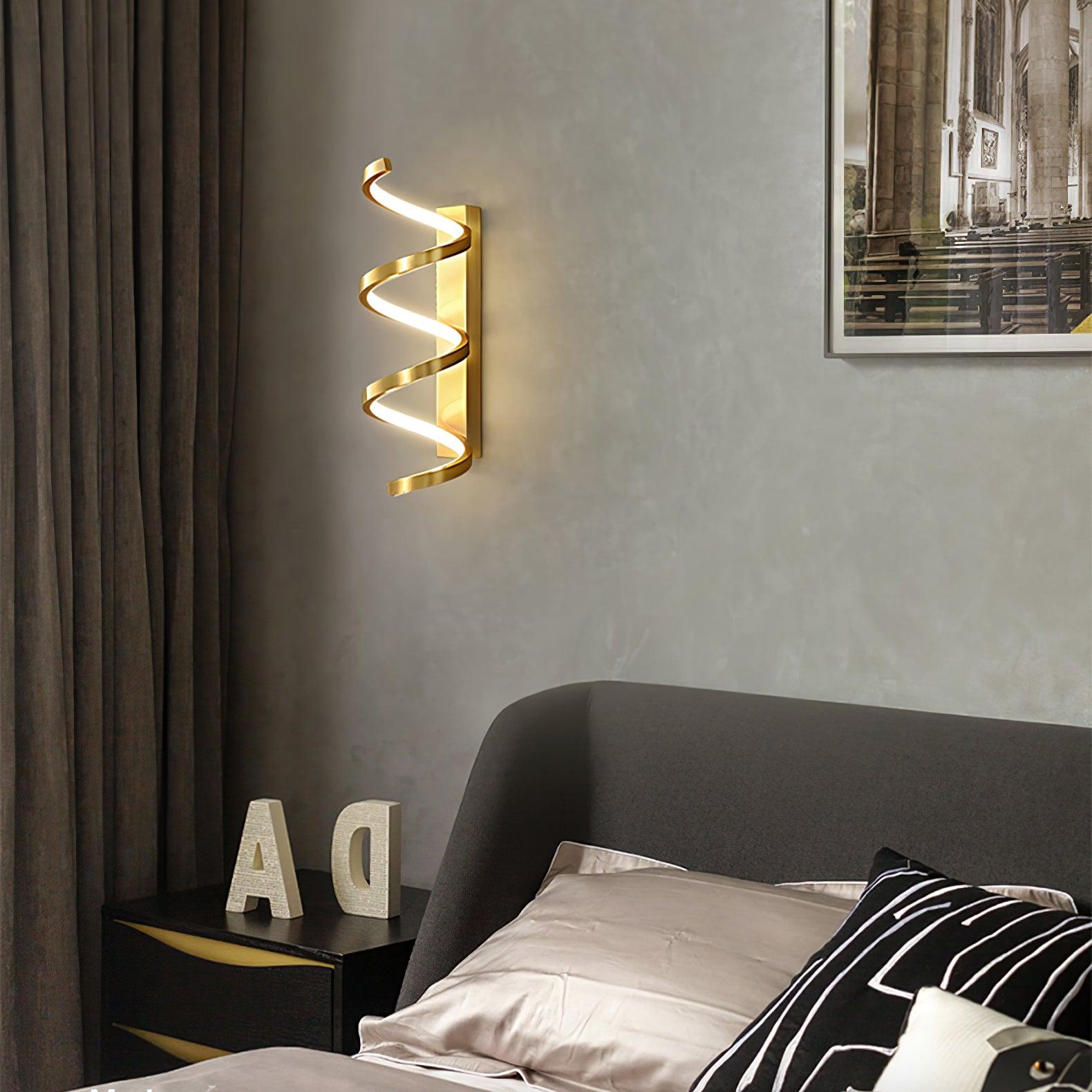 Spiral Wall Light, Hardwired Wall Sconce, detail 4
