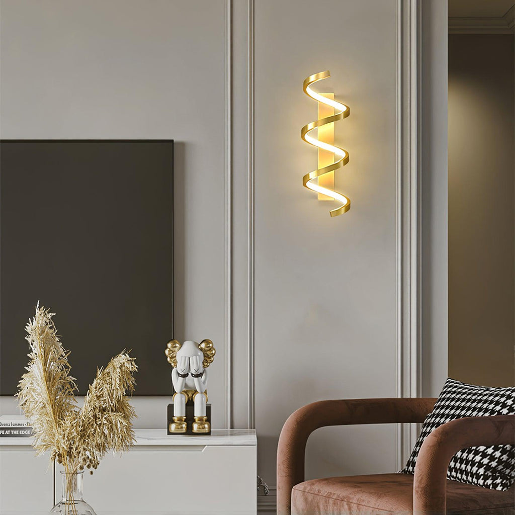Spiral Wall Light, Hardwired Wall Sconce, detail 3