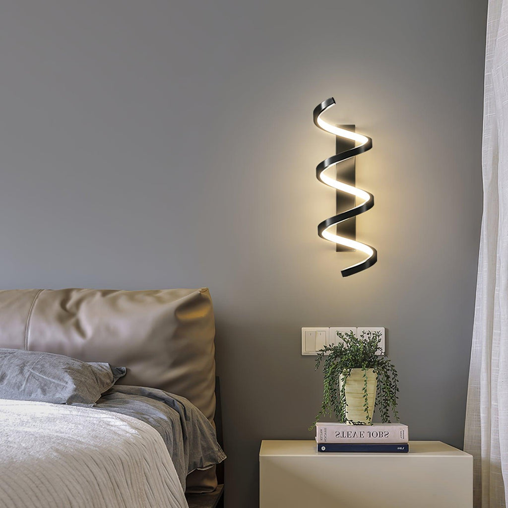 Spiral Wall Light, Hardwired Wall Sconce, detail 5