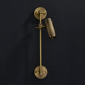 Spot Rail Wall Light, Bedroom Wall Sconce, Brass, 1 head Size: Dia 17cm x H 55cm