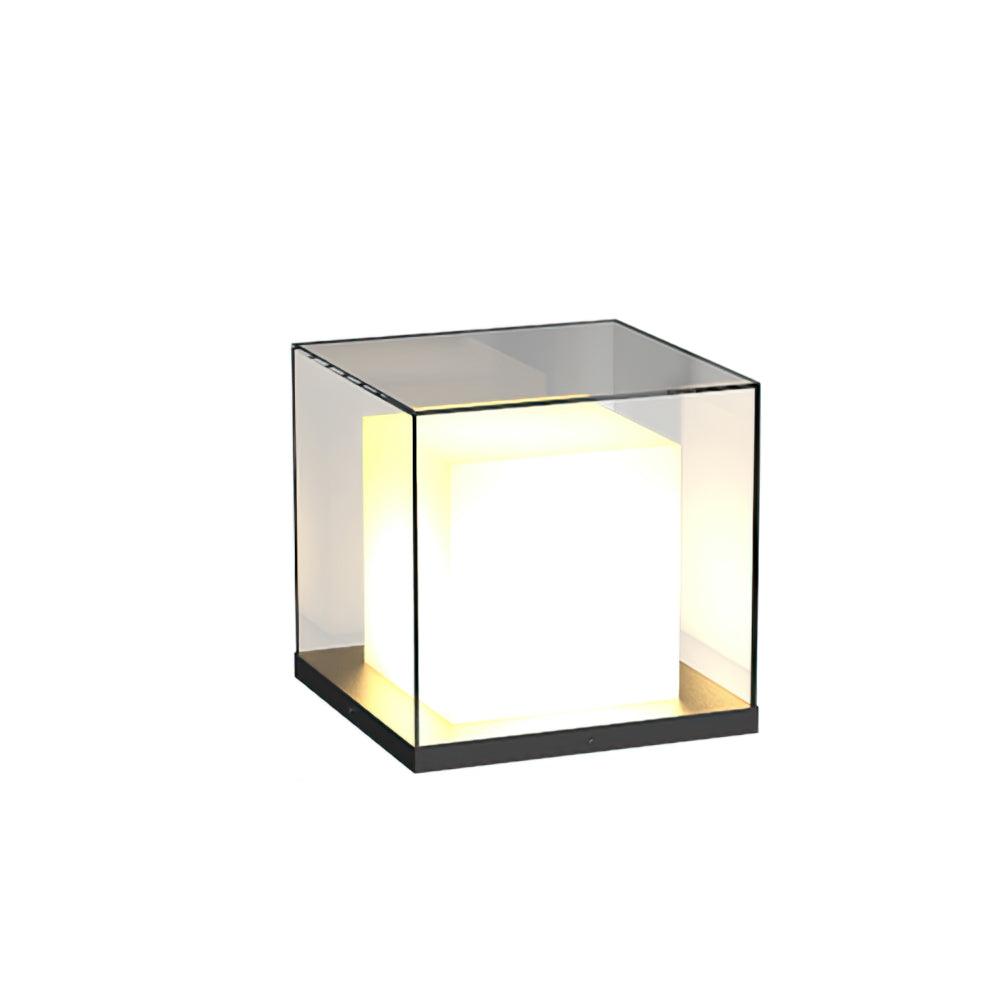 Square Box Exterior Post Light, Outdoor Wall Light, detail 3