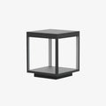 Stainless Steel Square Frame Fence Post Garden Light, Outdoor Wall Light, L 25cm x W 25cm x H 27cm