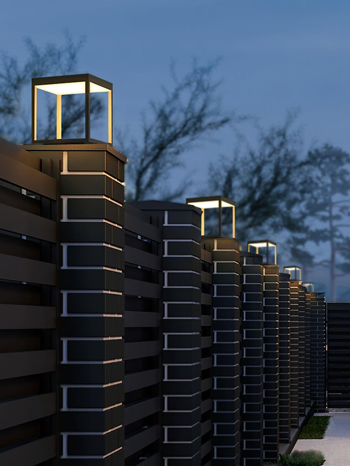 Square Frame Post Exterior Light, Outdoor Wall Light, detail 5