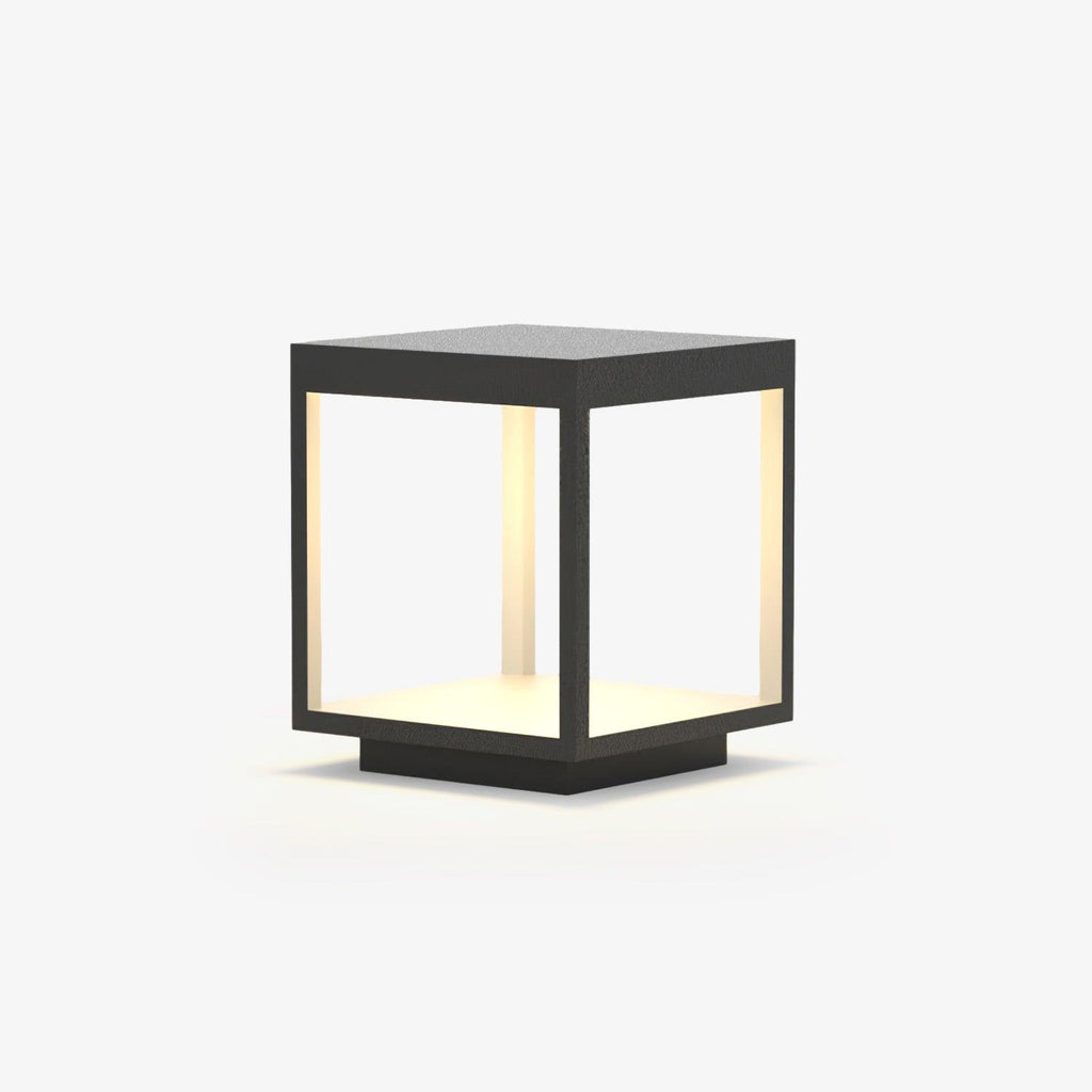 Stainless Steel Square Frame Fence Post Garden Light, Outdoor Wall Light, detail 2