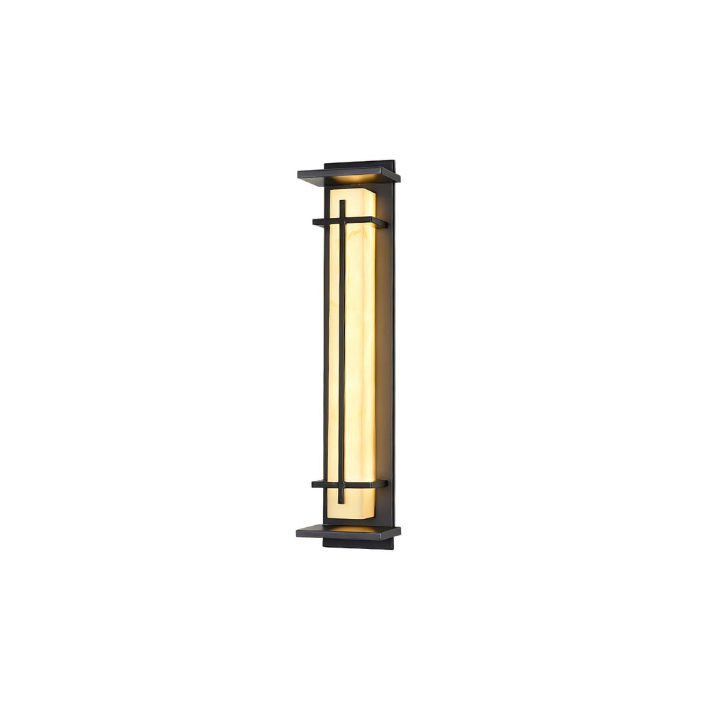 Square Exterior Sconce Wall Light, Outdoor Wall Light, Stainless Steel, L 12cm x W 16cm x H 50cm