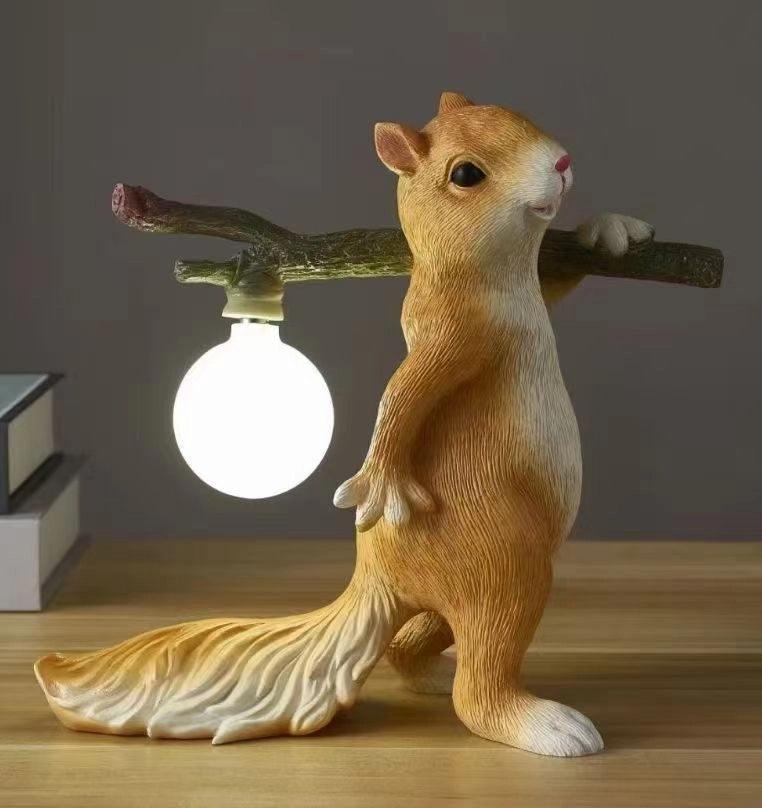 Squirrel Table Light, Bedside Table Lamp, detail 4