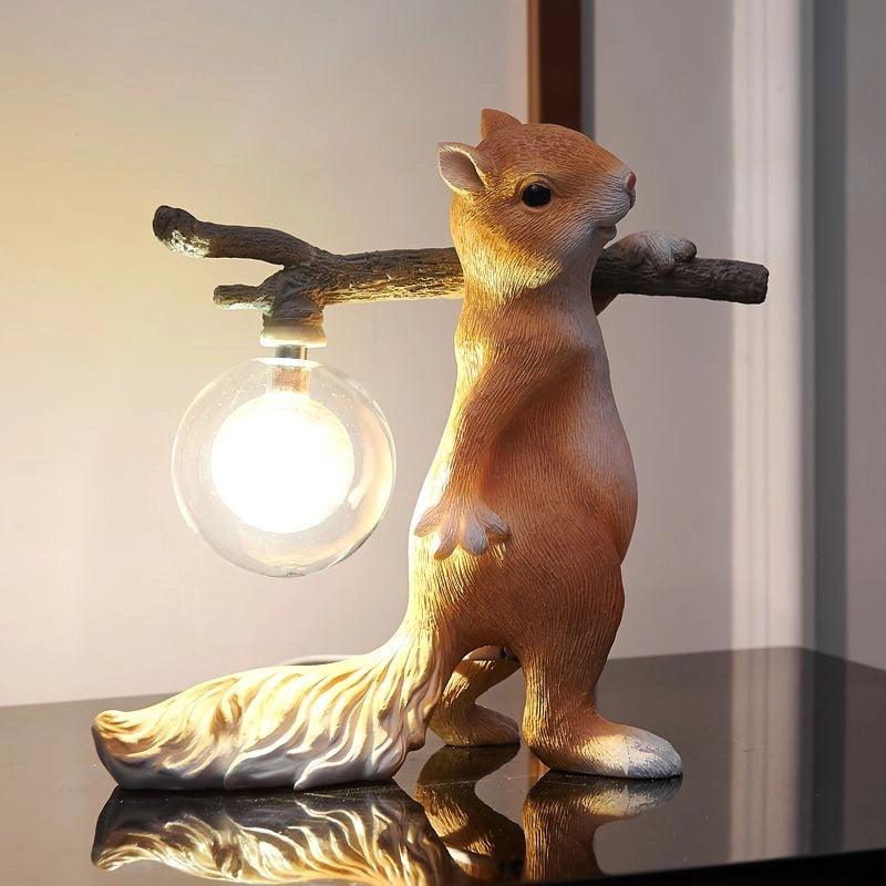 Squirrel Table Light, Bedside Table Lamp, detail 3