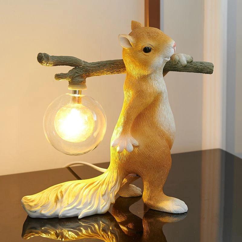 Squirrel Table Light, Bedside Table Lamp, detail 2