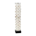 Stacked Alabaster Floor Light, Floor Lamp, Metal, L28 x W18 x H160cm