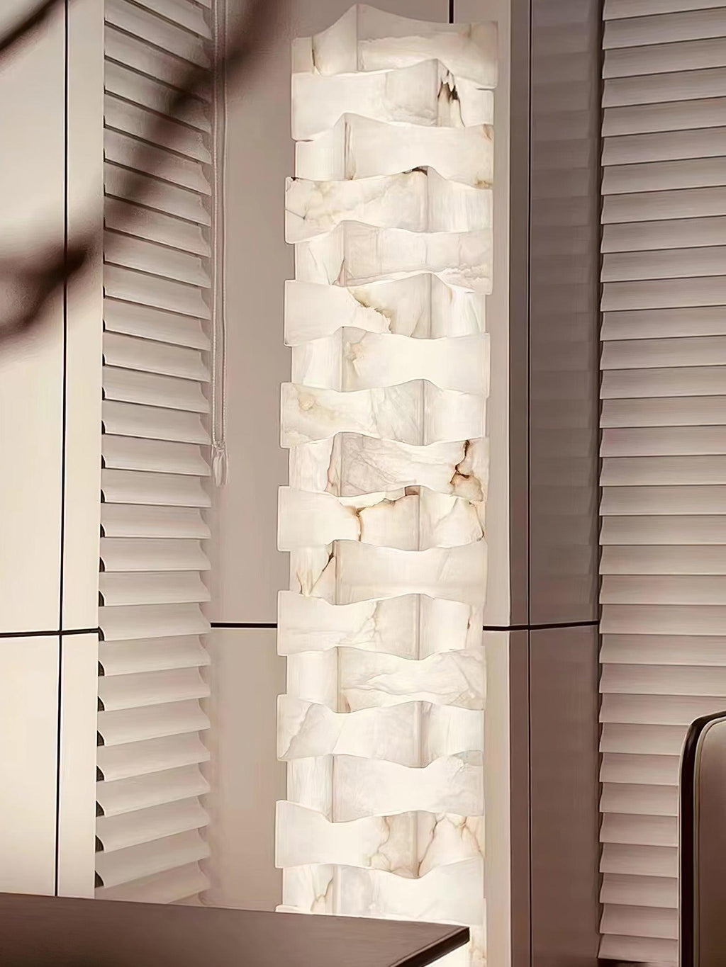 Stacked Alabaster Floor Light, Floor Lamp, detail 23