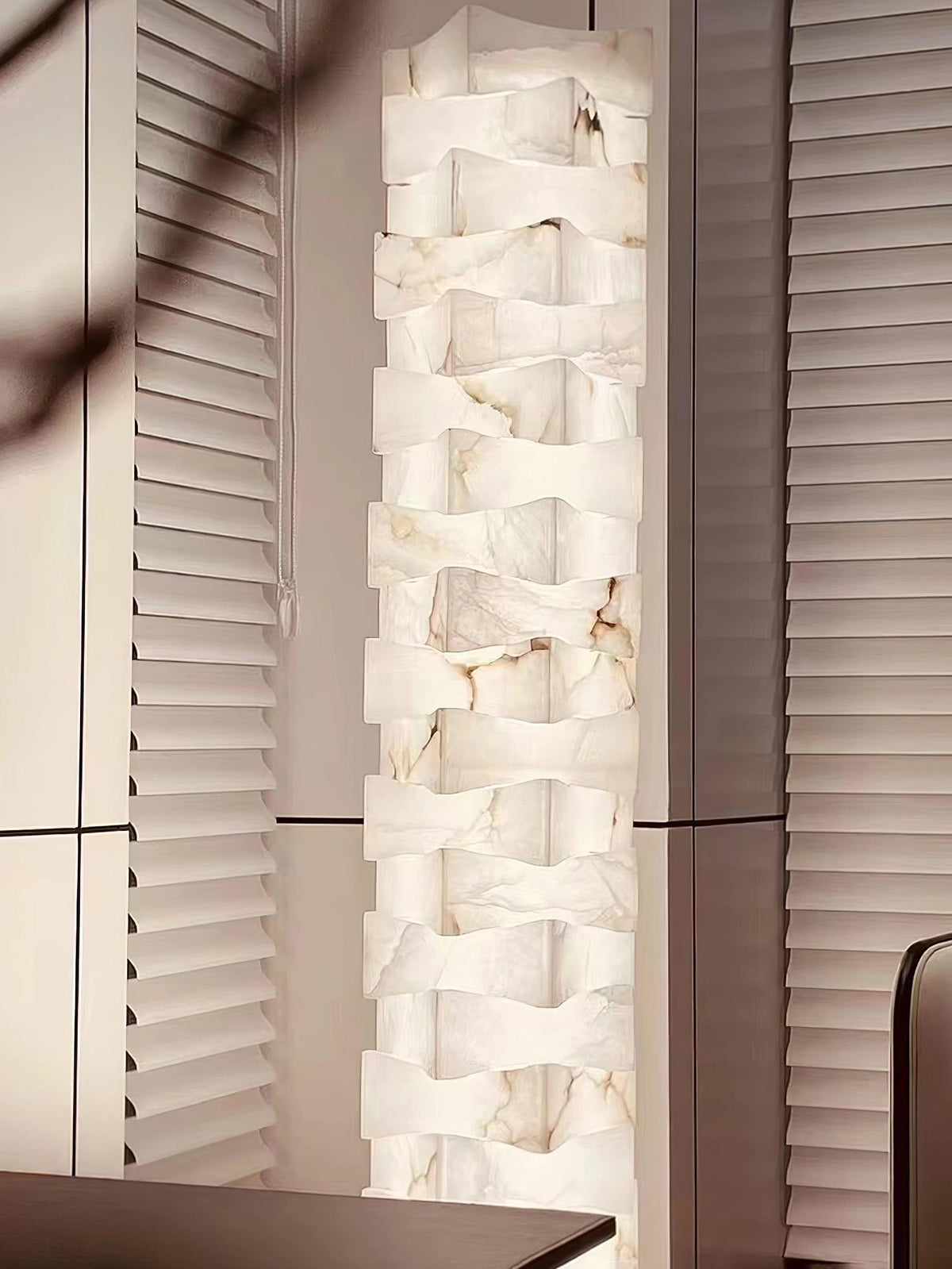 Stacked Alabaster Floor Light, Floor Lamp, detail 23