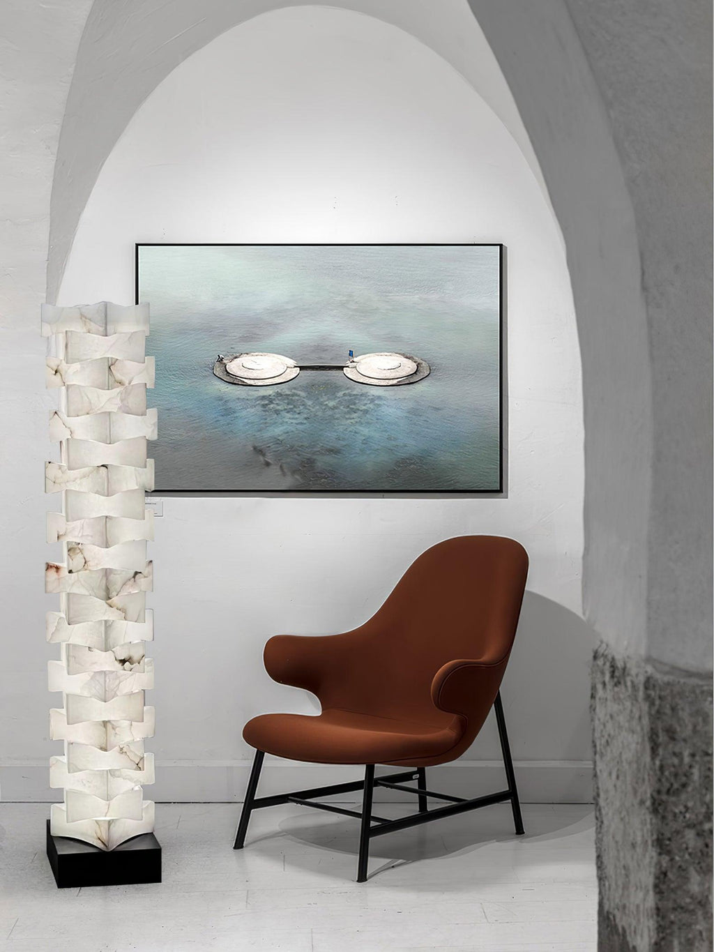 Stacked Alabaster Floor Light, Floor Lamp, detail 18