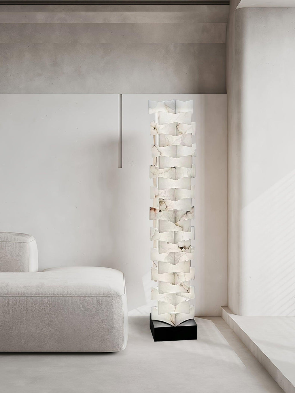 Stacked Alabaster Floor Light, Floor Lamp, detail 20