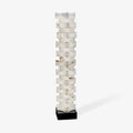 Stacked Alabaster Squares Floor Light, Floor Lamp, Metal, L 11″ x W 7.1″ x H 63″
