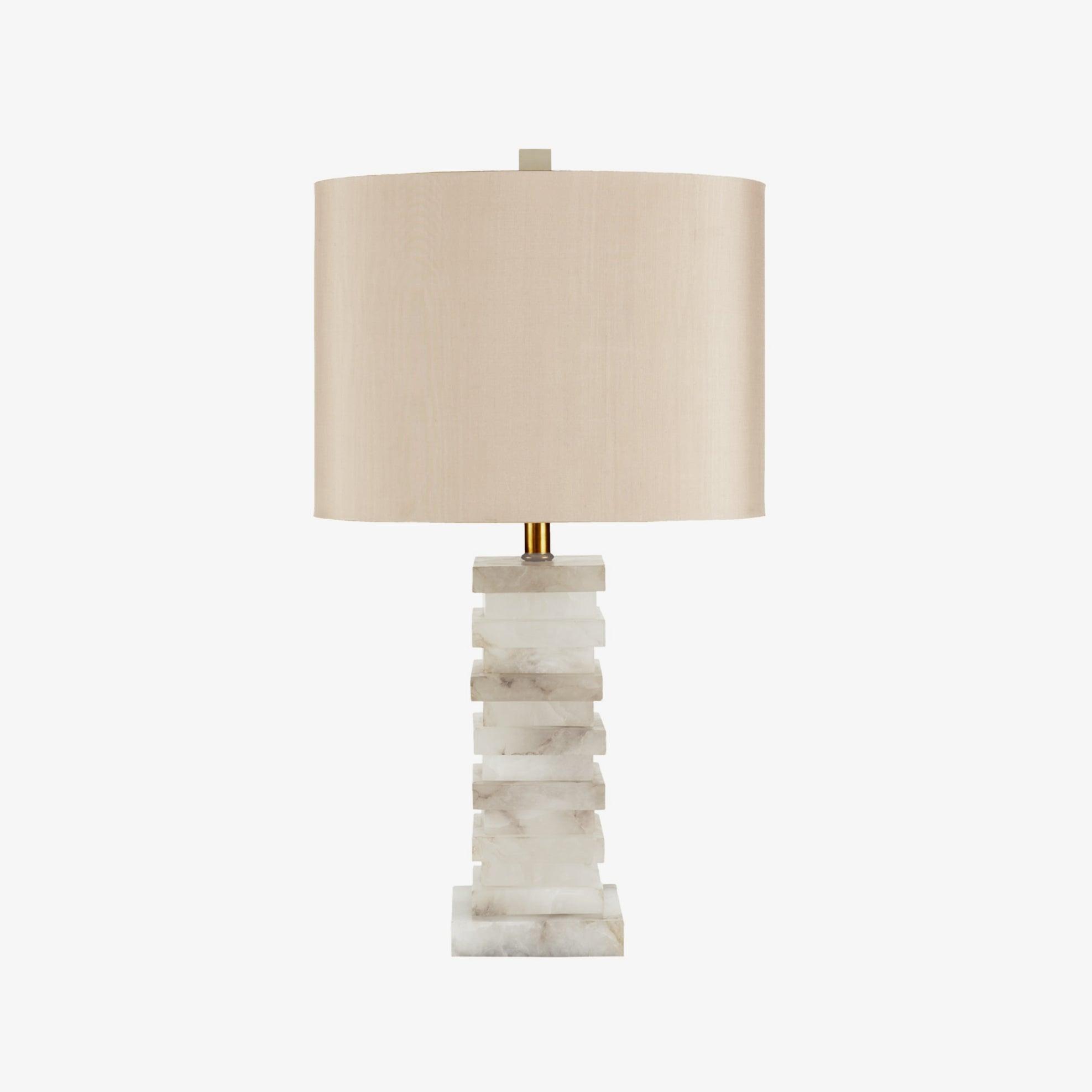 Stacked Alabaster Table Light, Bedside Table Lamp, detail 4
