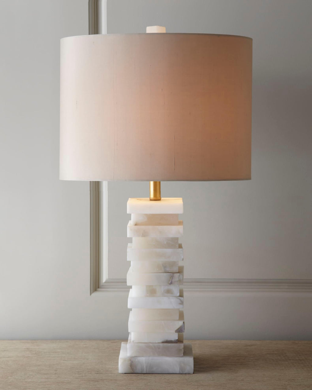 Stacked Alabaster Table Light, Bedside Table Lamp, detail 13