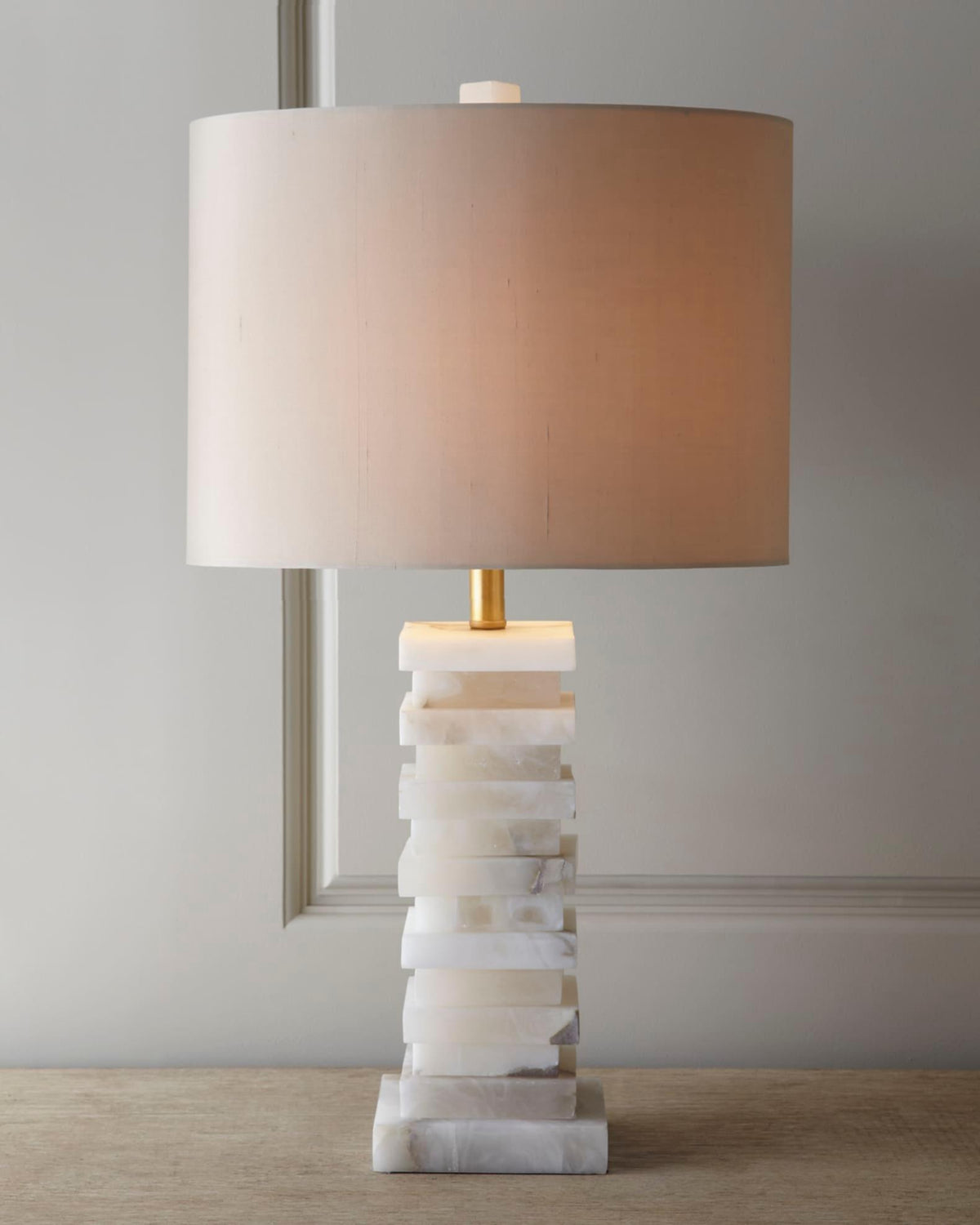 Stacked Alabaster Table Light, Bedside Table Lamp, detail 13