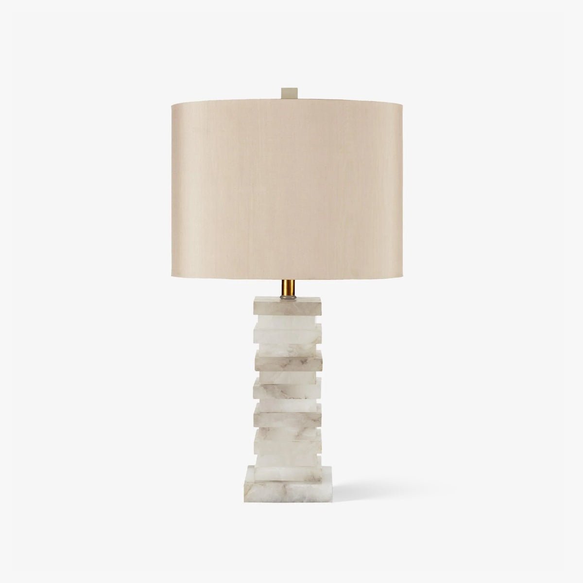 Stacked Alabaster Table Light, Bedside Table Lamp, Φ 14.2″ x H 25.6″
