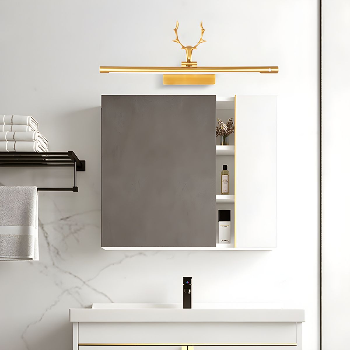 Stag Horn Wall Light Wall Light, Hardwired Wall Sconce, detail 4