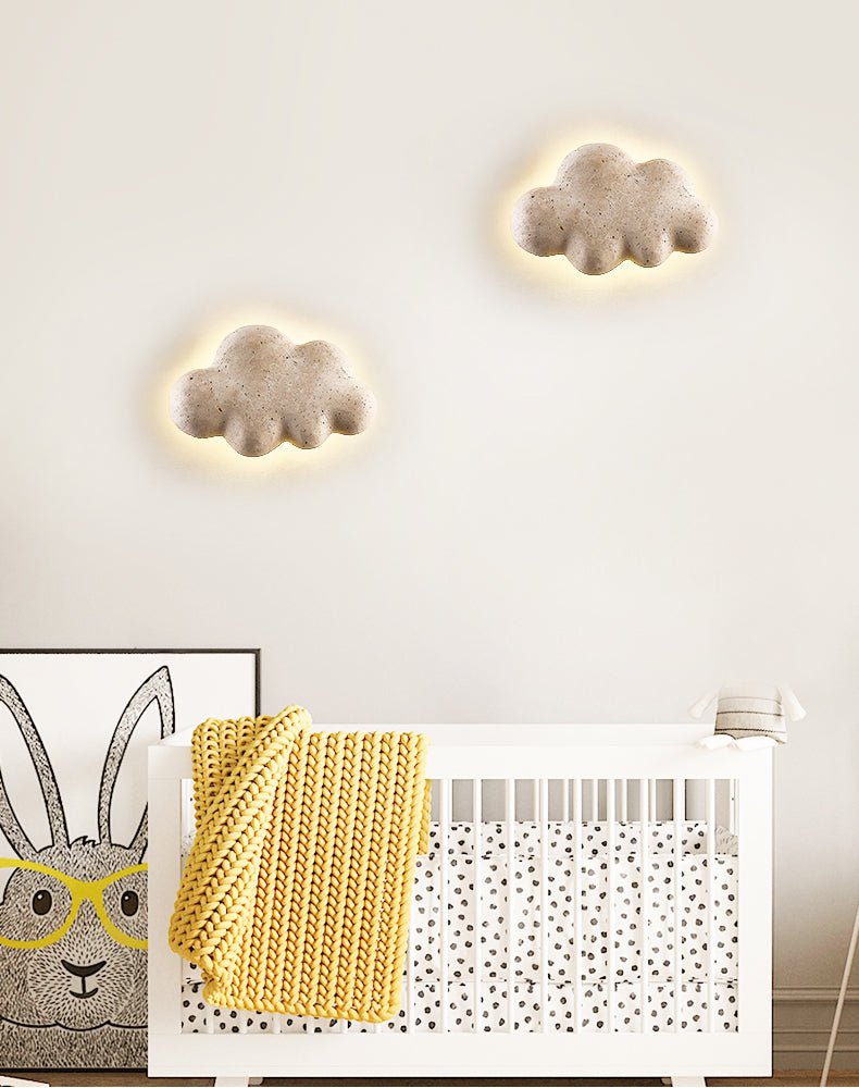 Stone Cloud Wall Light, Hardwired Wall Sconce, detail 3
