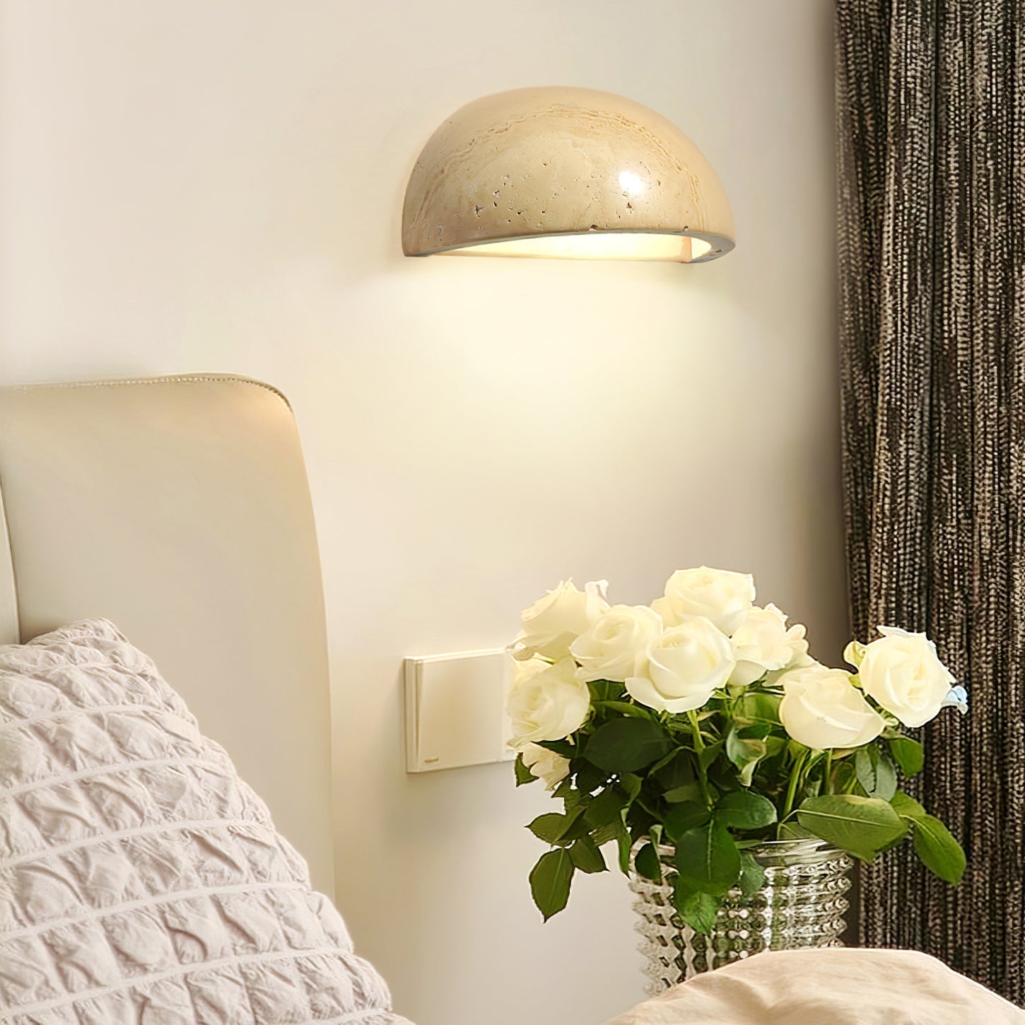 Stone Dusk Wall Light, Hardwired Wall Sconce, detail 3