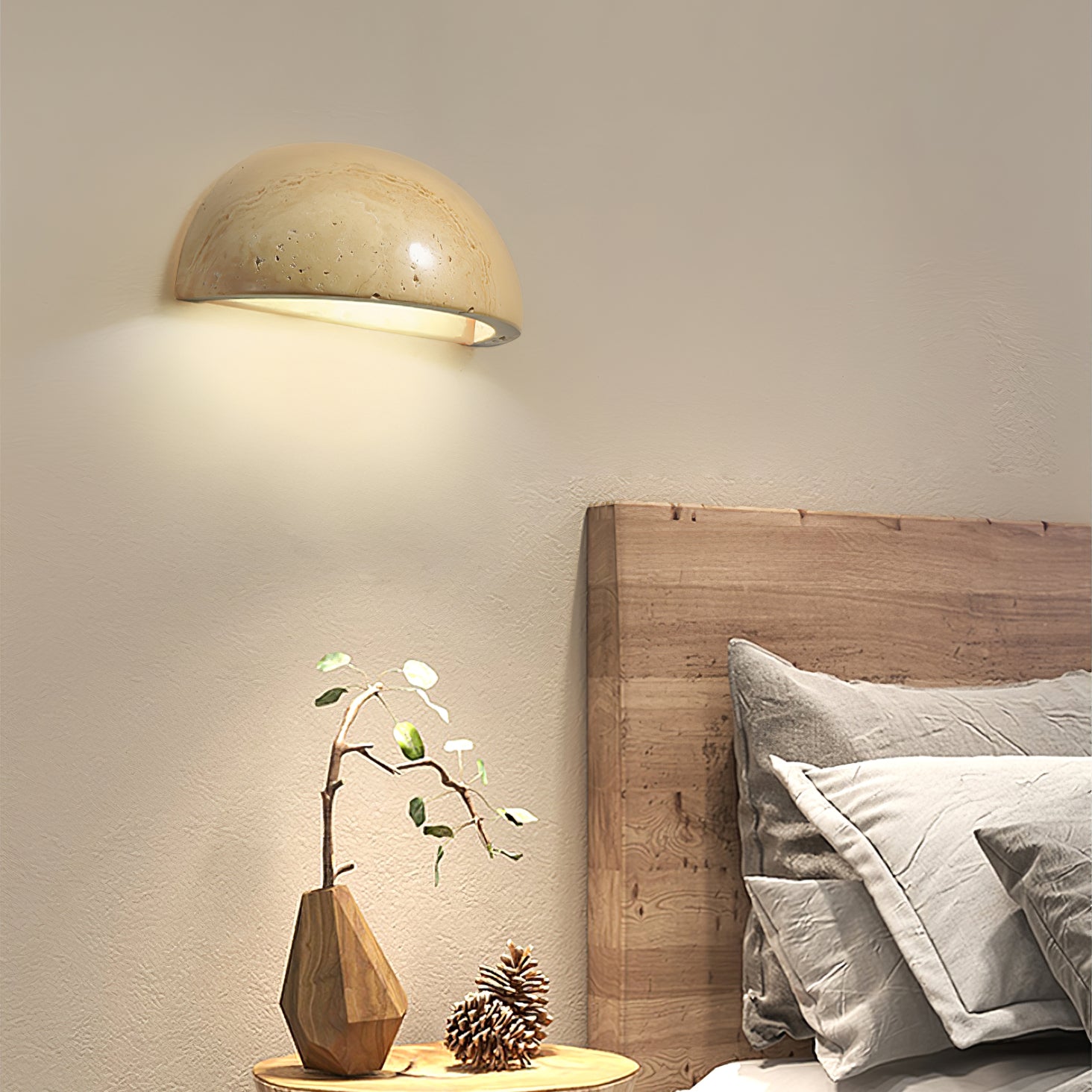 Stone Dusk Wall Light, Hardwired Wall Sconce, detail 4